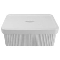 Лоток с крышкой для хранения Velvet 27x14.4x38 см полипропилен светло-серый