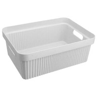 Лоток с крышкой для хранения Velvet 27x14.4x38 см полипропилен светло-серый