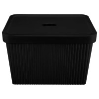 Лоток с крышкой для хранения Velvet 38x27x24.9 см полипропилен черный