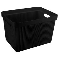 Лоток с крышкой для хранения Velvet 38x27x24.9 см полипропилен черный