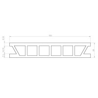 Террасная доска ДПК Holzhof Classic цвет Венге 3000x153x28 мм Вельвет 3 м²