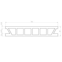 Террасная доска ДПК Holzhof Classic цвет Венге 4000x153x28 мм Вельвет 0.612 м²