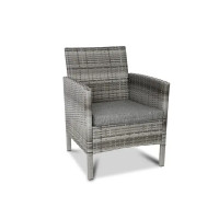 Садовая мебель для отдыха Кения ротанг серый: стол, диван и 2 кресла