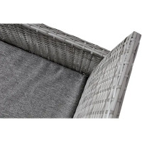 Садовая мебель для отдыха Кения ротанг серый: стол, диван и 2 кресла