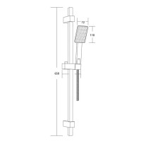 Душевой гарнитур Esko Aniva SHS02BQ 1 режим цвет черный матовый