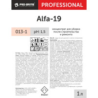 Концентрат для уборки после строительства и ремонта Pro-Brite Alfa-19 1 л