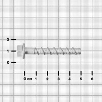 Анкер-шуруп по бетону Sormat Hex оцинкованный 6x50 мм