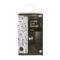 Штора для ванной Bath Plus Terrazzo CH-21264 180x200 см цвет белый черный серый