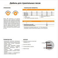 Дюбель для строительных лесов Европартнер, 14x100 мм, нейлон, 20 шт.