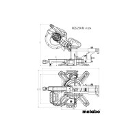 Пила торцовочная сетевая Metabo KGS254M, 1800 Вт, 254 мм