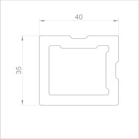 Лага ДПК венге 40x35x3000 мм