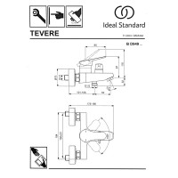 Смеситель для ванны Ideal Standard Tevere BD949AA однорычажный цвет хром