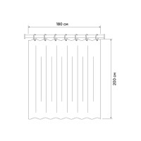 Штора для ванной Iddis Base LM02P18i11 200x180 см полиэстер цвет черный