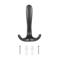 Мебельный крючок N00-N00-MGR 20 см ЦАМ цвет черный