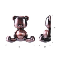 Крючок Larvij Медведь, цинковый, цвет медь