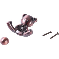 Крючок Larvij Медведь, цинковый, цвет медь