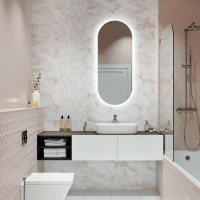 Плитка настенная Kreaforta Mersey Mono 20x40 мм 1.2 м² матовый цвет розовый