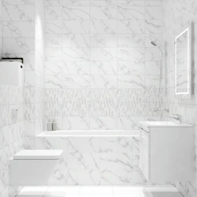 Плитка настенная Kreaforta Mersey Calacatta 20x40 мм 1.2 м² матовый цвет серый