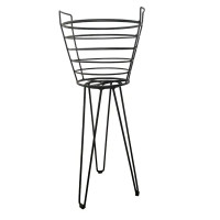 Подставка напольная для цветов Лофт 30x30x80 см металл черный