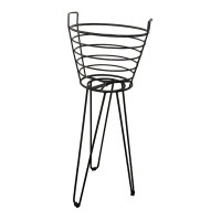 Подставка напольная для цветов Лофт 30x30x80 см металл черный