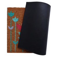 Коврик декоративный кокос Velcoc Kera Flowers 40x75 см цвет бежевый