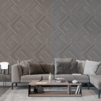 Обои флизелиновые Wallsecret Decorium коричневые 1.06 м 8881-26