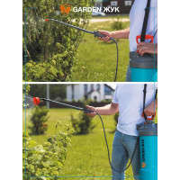 Опрыскиватель для сада наплечный Garden Жук 6 л бирюзовый