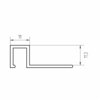 Уголок окантовочный Alprofi 1x270 см цвет серебро