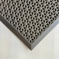 Коврик придверный 65x95 см цвет коричневый