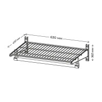 Гардеробная система Larvij 1 42.5x61x9.5 см цвет алюминий