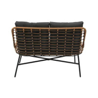 Набор садовой мебели для отдыха Калипсо GS055 ротанг бежевый диван - 1 шт. кресло - 2 шт. стол - 1 шт.