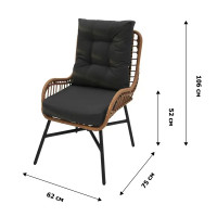 Набор садовой мебели для отдыха Калипсо GS055 ротанг бежевый диван - 1 шт. кресло - 2 шт. стол - 1 шт.