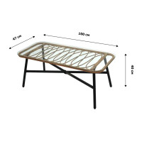 Набор садовой мебели для отдыха Калипсо GS055 ротанг бежевый диван - 1 шт. кресло - 2 шт. стол - 1 шт.