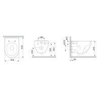 Унитаз подвесной AM.PM Like FlashClean C801701SC безободковый с сиденьем микролифт