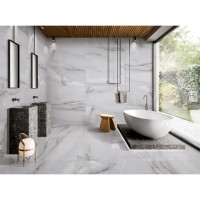 Глазурованный керамогранит Arcadia Ceramica Onyx Line Grey 60x120 см 1.44 м² глянцевый цвет светло-серый