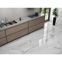 Глазурованный керамогранит Arcadia Ceramica Onyx Line Grey 60x120 см 1.44 м² глянцевый цвет светло-серый