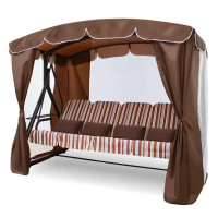 Качели садовые Брауни 4-х местные (до 380 кг) шоколад