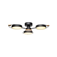 Люстра потолочная светодиодная Lamplandia Bergen Black L1479 с пультом управления, 15 м²,регулируемый белый свет, цвет черный