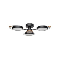 Люстра потолочная светодиодная Lamplandia Bergen Black L1479 с пультом управления, 15 м²,регулируемый белый свет, цвет черный