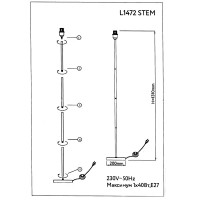 Основание торшера Lamplandia Stem L1472, цвет черный