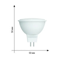 Лампа светодиодная Volpe MR16 GU5.3 12 В 5 Вт Эдисон матовая 500 лм теплый белый свет