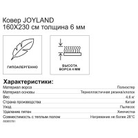 Ковер Joyland 160x230 см полиэстер G-25 цвет синий