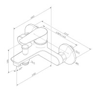 Смеситель для ванны AM.PM Drive F9U1022 однорычажный цвет черный матовый