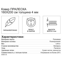 Ковер Пралеска 160x200 см полиамид P2878/А2/124 цвет серо-белый