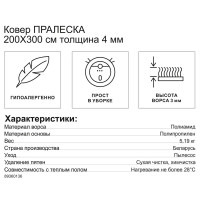 Ковер Пралеска 200x300 см полиамид P2864/А2/124 цвет серо-белый