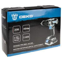 Дрель-шуруповерт аккумуляторная Deko ZKCD20V PRO 084-1005, 20 В Li-ion 2x2 Ач