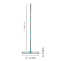 Швабра для пола You ll Love Ультра микрофибра с телескопической ручкой цвет бирюзовый