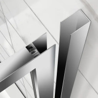 Душевой уголок Domani-Spa Cube квадратный 90x90 см хромированный профиль прозрачное стекло раздвижной