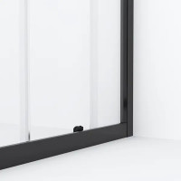 Душевой уголок Domani-Spa Cube квадратный 90x90 см черный профиль прозрачное стекло раздвижной