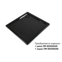 Душевой поддон Metakam Apart Black квадратный акриловый 80x80 см сифон в комплекте
